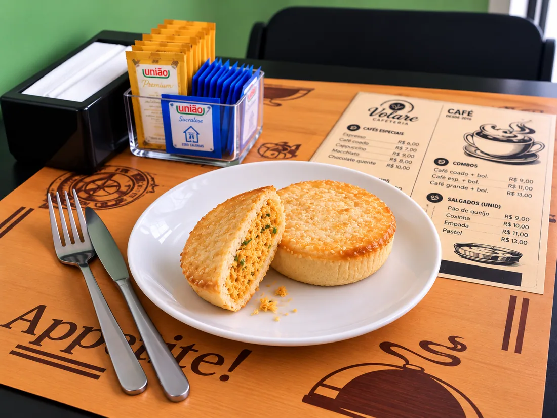 Empadas — sabores variados na Volare Cafeteria